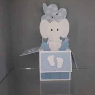 Voir le produit Carte naissance thème éléphant du marchand MathyCréas - Papeterie & Accessoires de bureau