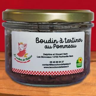 Voir le produit Boudin à tartiner au Pommeau du marchand Le Cochon de Falaise - SAS HOVALE