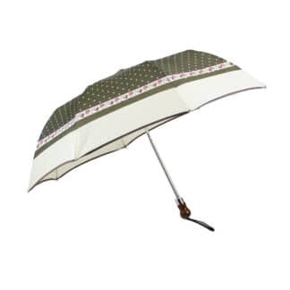 Voir le produit Parapluie pliant vert frise fleurie du marchand H2o Parapluies - Chapeaux & Parapluies