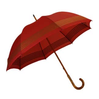 Voir le produit Parapluie long rouge et doré du marchand H2o Parapluies