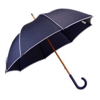 Voir le produit Parapluie élégant bleu marine et marinière du marchand H2o Parapluies - Chapeaux & Parapluies