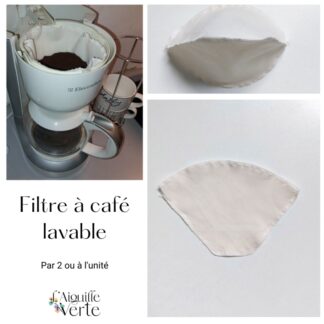 Voir le produit Filtre à café lavable et réutilisable - à l'unité ou par lot de deux filtres du marchand L'Aiguille Verte - Linge & zéro déchet
