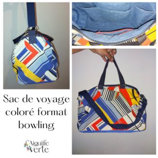 Voir le produit Sac bowling coloré - pour le sport, la piscine, en sac à langer, de voyage etc. du marchand L'Aiguille Verte