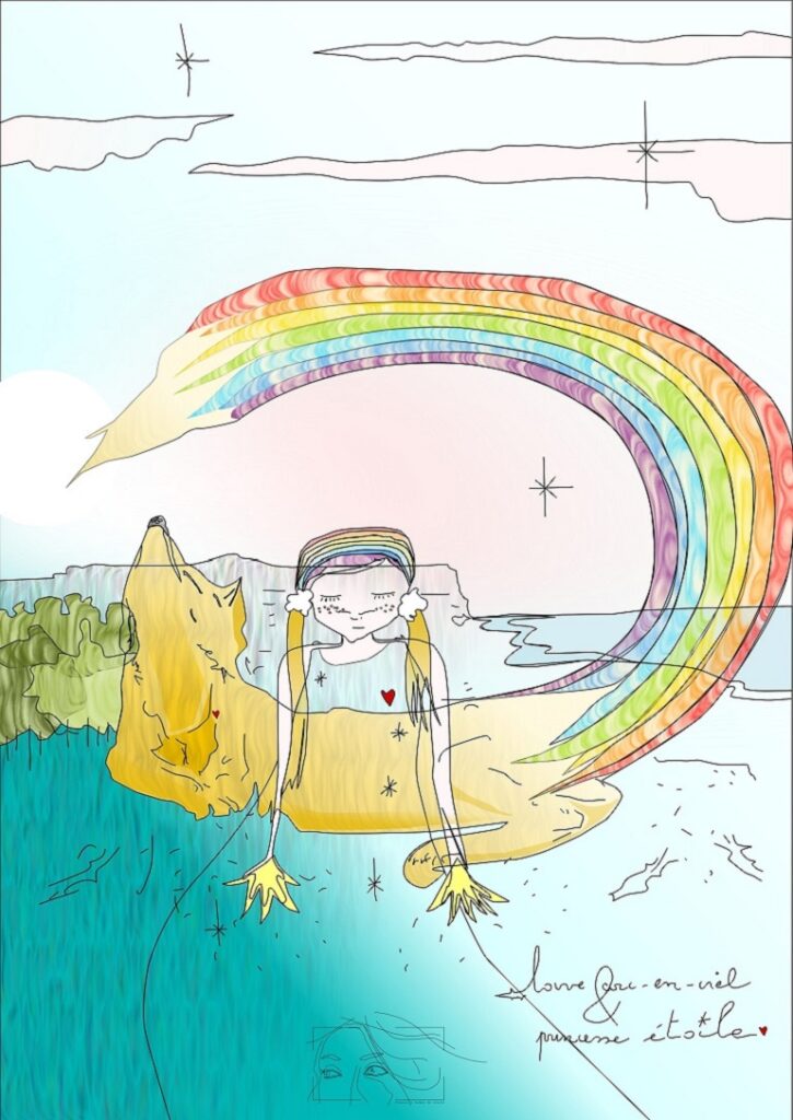 hdeows postcards flyers [ louve & princesse étoile arc-en-ciel ] 2025 INBAWL